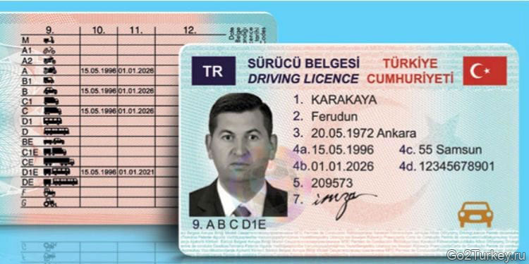 Турецкий водительские права (Driving Licence)