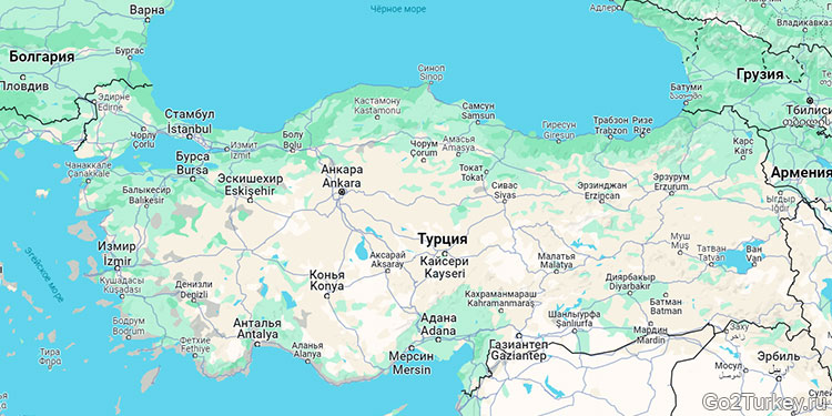 Карта Турции