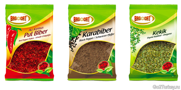 Пакетики со специями от бренда Bagdat