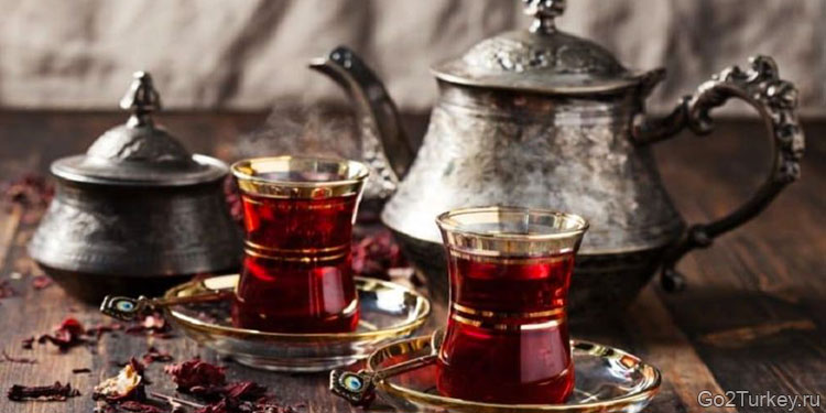 Турецкие бокалы для чая с тонкой талией
