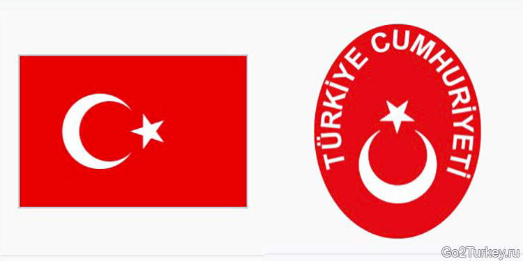 Флаг и эмблема Турции