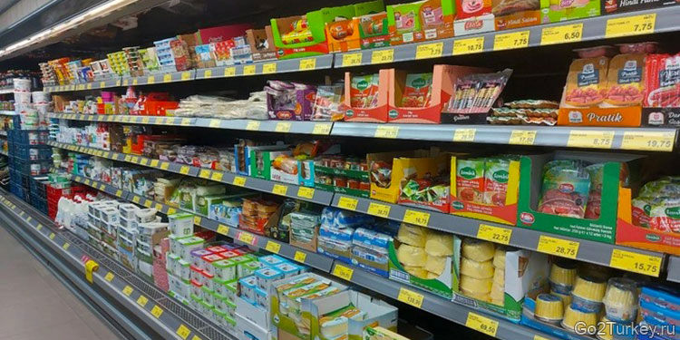 Полки турецких магазинов